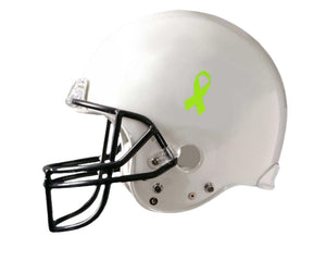 Lime Green Ribbon Decals, Awareness Football Helmet Stickers