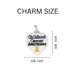 Childhood Cancer Heart Retractable Charm Bracelets, Childhood Cancer Month - The Awareness Company