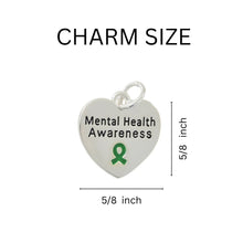 Load image into Gallery viewer, Mental Health Heart Charm Necklaces - The Awareness Company