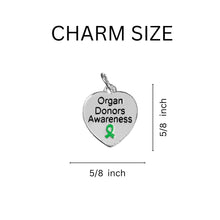 Load image into Gallery viewer, Bulk Heart Shaped Charm Organ Donors Charms - The Awareness Company