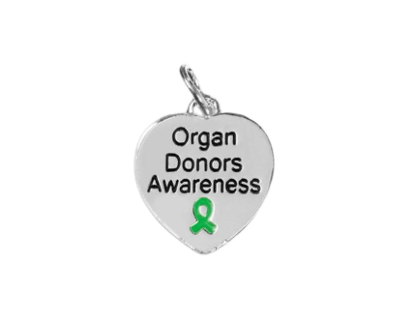 Bulk Heart Shaped Charm Organ Donors Charms - The Awareness Company
