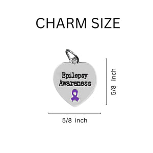 Bulk Heart Shaped Epilepsy Awareness Keychains - The Awareness Company