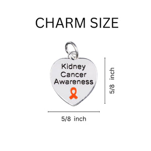 Kidney Cancer Awareness With Orange Ribbon Chunky Charm Bracelets - The Awareness Company