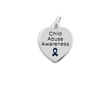 Load image into Gallery viewer, Child Abuse Awareness Heart Charms - The Awareness Company