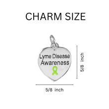 Load image into Gallery viewer, Lyme Disease Awareness Heart Key Chains | Lyme Disease Ribbon Jewelry