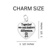 Load image into Gallery viewer, Bulk Teal Ribbon Big Heart Key Chains - The Awareness Company