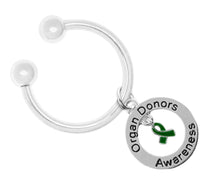 Load image into Gallery viewer, Bulk Green Ribbon Organ Donors Key Chains - The Company