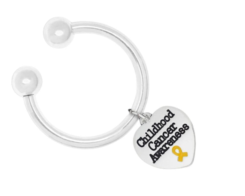 Childhood Cancer Awareness Heart Keychains Wholesale