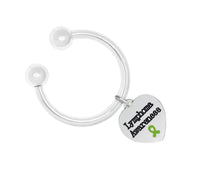 Load image into Gallery viewer, Lyme Disease Awareness Heart Key Chains | Lyme Disease Ribbon Jewelry