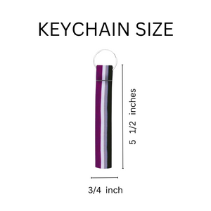 Bulk Asexual Flag Lanyard Style Keychains, Pride Parade Gear