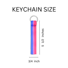 Load image into Gallery viewer, Bulk Bisexual Flag Lanyard Style Keychains, Pride Parade Gear