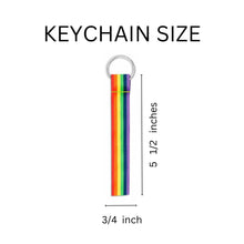 Load image into Gallery viewer, Rainbow Gay Pride Flag Lanyard Style Keychains - The Awareness Company