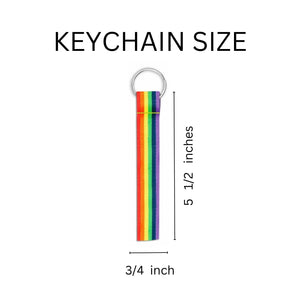 Rainbow Gay Pride Flag Lanyard Style Keychains - The Awareness Company