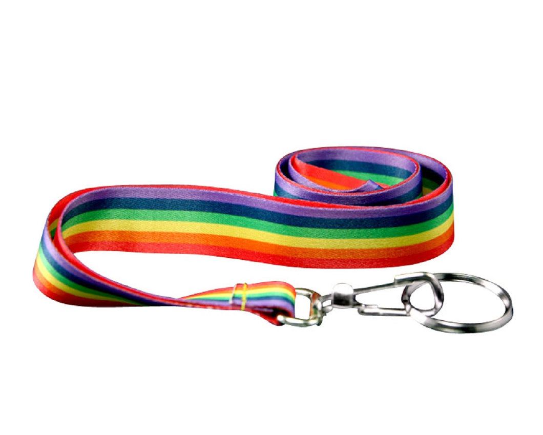 Bulk Gay Pride Rainbow Lanyards Wholesale, Badge Holders - The Awareness Company