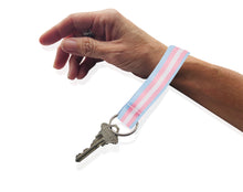 Load image into Gallery viewer, Transgender Flag Lanyard Style Keychains - The Awareness Company