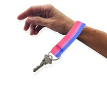 Load image into Gallery viewer, Bulk Bisexual Flag Lanyard Style Keychains, Pride Parade Gear