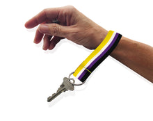 Load image into Gallery viewer, Nonbinary Flag Lanyard Style Keychains - The Awareness Company