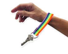 Load image into Gallery viewer, Rainbow Gay Pride Flag Lanyard Style Keychains - The Awareness Company