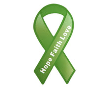 Load image into Gallery viewer, Green Ribbon Magnets for Mental Health, Organ Donation, Cerebral Palsy