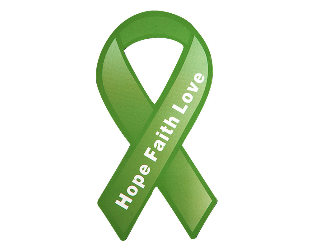 Green Ribbon Magnets for Mental Health, Organ Donation, Cerebral Palsy
