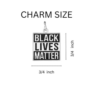 Bulk Black Lives Matter Charm Black Cord Bracelets - The Awareness Company