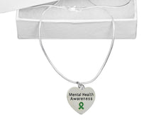 Load image into Gallery viewer, Mental Health Heart Charm Necklaces - The Awareness Company