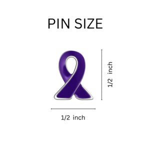 Bulk Small Purple Ribbon Lapel Pins Wholesale, Lupus, Crohns, Alzheimers - The Awareness Company