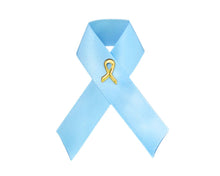 Load image into Gallery viewer, Bulk Satin Light Blue Awareness Ribbon Pins Bulk - The Awareness Company