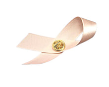 Load image into Gallery viewer, Bulk Peach Ribbon Awareness Satin Pins - The Awareness Company