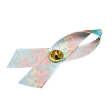 Load image into Gallery viewer, Bulk Satin Autism Awareness Ribbon Pins Wholesale