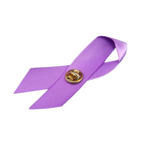 Bulk Satin Purple Ribbons for Alzheimers, Domestic Violence, Lupus - The Awareness Company