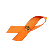 Load image into Gallery viewer, Satin Orange Ribbon Awareness Pins - The Awareness Company