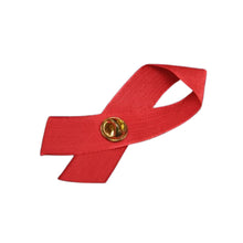 Load image into Gallery viewer, Satin Red Ribbon Awareness Pins - The Awareness Company