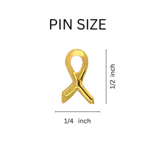 Load image into Gallery viewer, Gold Ribbon Childhood Cancer Tac Pins - The Awareness Company - The Awareness Company