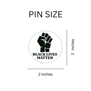 Bulk Black Lives Matter Button Pins, BLM Lapel Pins - The Awareness Company