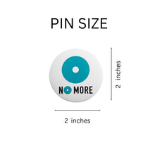 Load image into Gallery viewer, NO MORE Button Pins for Sexual Assault Awareness and Prevention - The Awareness Company