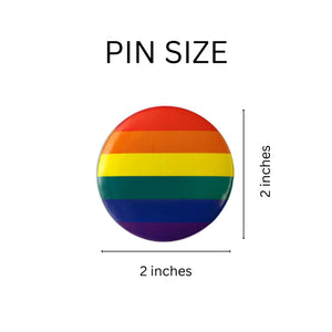 Bulk Rainbow Button Pins, Inexpensive Gay Pride Lapel Pins