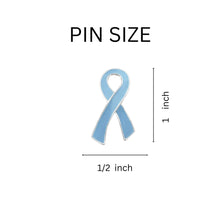 Load image into Gallery viewer, Large Light Blue Ribbon Pins for Prostate Cancer Awareness &amp; Fundraising