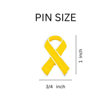 Load image into Gallery viewer, Bulk Gold Ribbon Awareness Pins for Childhood Cancer, Pediatric Cancer - The Awareness Company