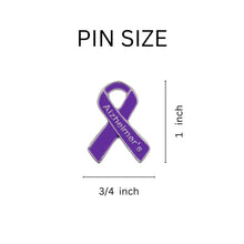 Load image into Gallery viewer, Bulk Alzheimer&#39;s Awareness Ribbon Pins, Purple Alzheimers Ribbons - The Awareness Company