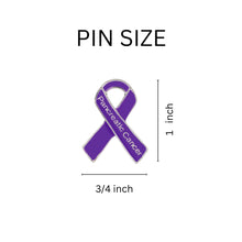 Load image into Gallery viewer, Bulk Purple Ribbon Pancreatic Cancer Pins, Pancreatic Cancer Ribbons - The Awareness Company