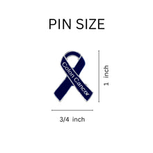 Load image into Gallery viewer, Bulk Colon Cancer Awareness Pins, Blue Colon Cancer Ribbons - The Awareness Company