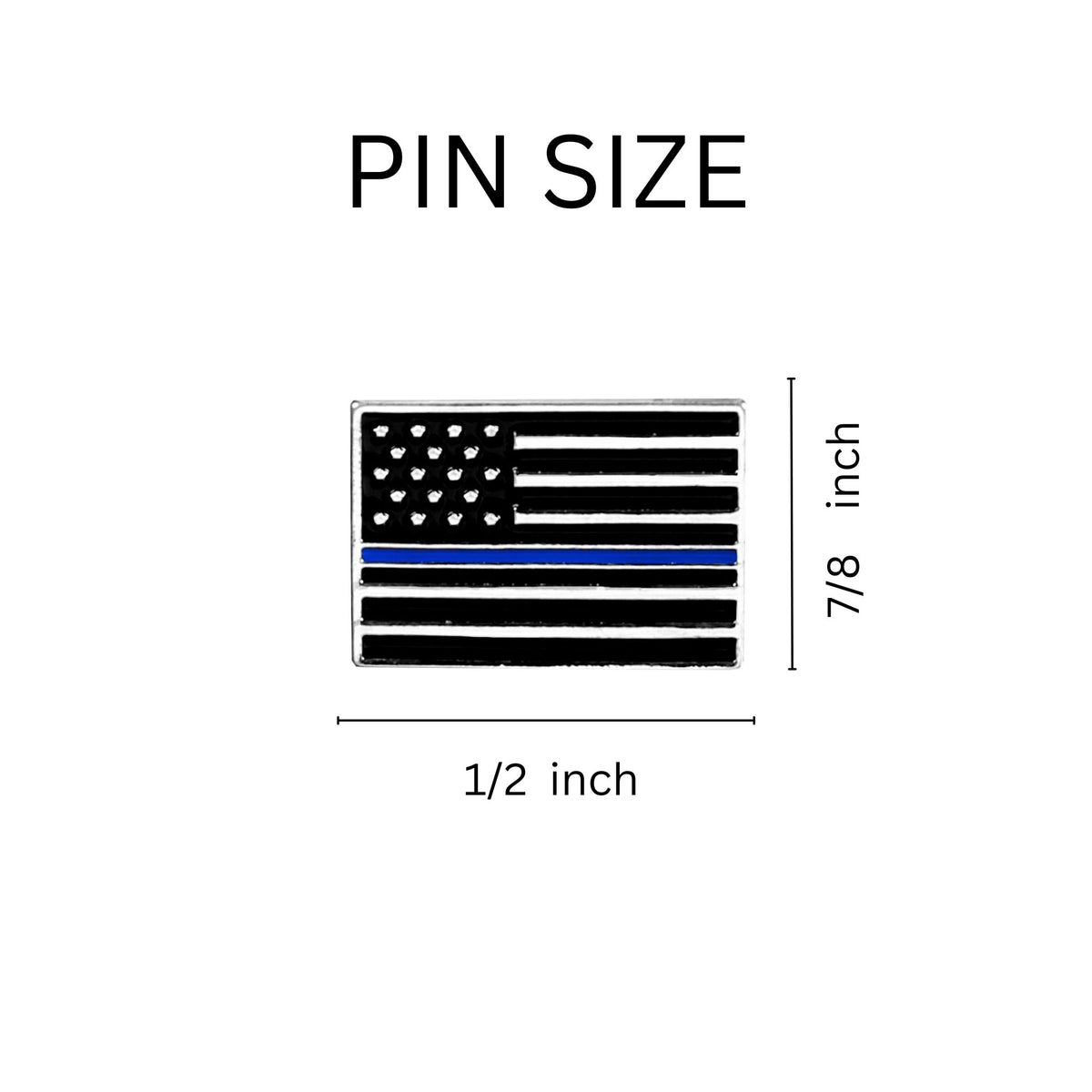 Bulk Police Blue Line Flag Pins Wholesale, Law Enforcement Jewelry ...