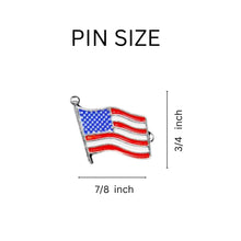 Load image into Gallery viewer, Small American Flag Pins Wholesale, Amerian Flag Patriotic Pins