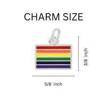 Load image into Gallery viewer, Bulk Rainbow Rectangle Flag Black Cord Bracelets, LGBTQ Rainbow Jewelry - The Awareness Company