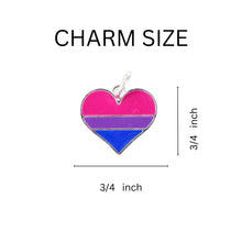 Load image into Gallery viewer, Bulk Bisexual Heart Flag Black Cord Bracelets, LGBTQ Gay Pride Jewelry - The Awareness Company