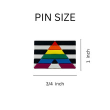 Load image into Gallery viewer, Straight Ally Rectangle Flag Silicone Pins - The Awareness Company