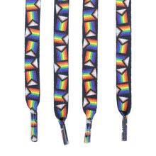 Load image into Gallery viewer, Bulk Daniel Quasar Progress Pride Flag Shoelaces, Bulk Gay Pride Apparel