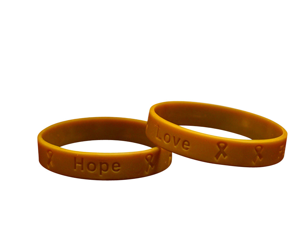 Brown Silicone Bracelets for Tobacco Prevention - The Awareness Company