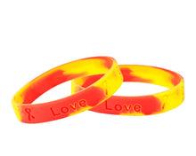 Load image into Gallery viewer, Red &amp; Yellow Silicone Bracelets for Hepatitis C, Covid-19 Fundraising - The Awareness Company